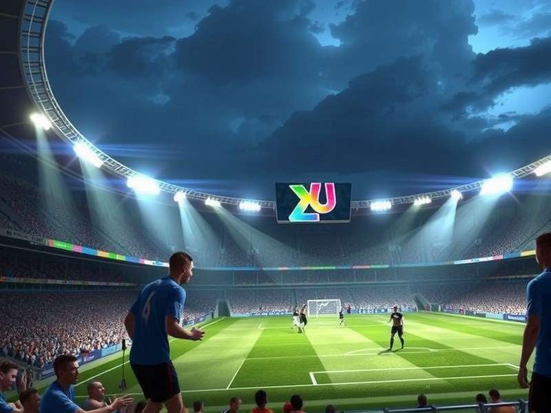 Colorful Azul game tiles arranged in a mosaic pattern on a wooden table