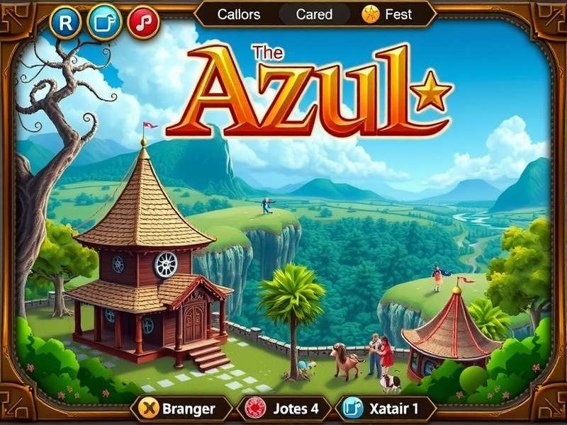 Colorful Azul board game tiles arranged in a mosaic pattern