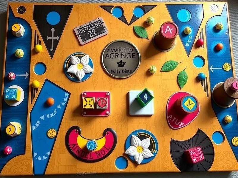 Azul board game setup with colorful tiles