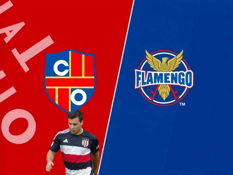 Cruz Azul and Flamengo players in a tense match situation