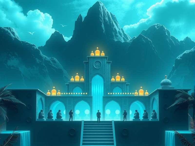 Colorful Azul game tiles arranged in a mosaic pattern on a wooden table