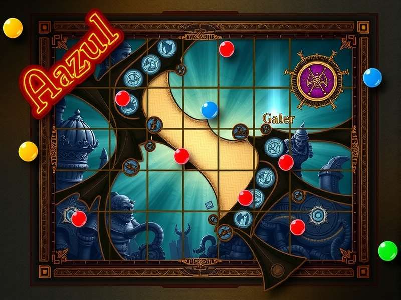 Diagram showing a translucent strategic grid over an Azul game board