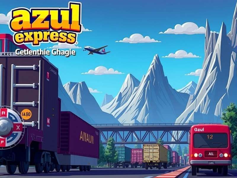 Azul Cargo Express game board setup with colorful tiles and cargo trains