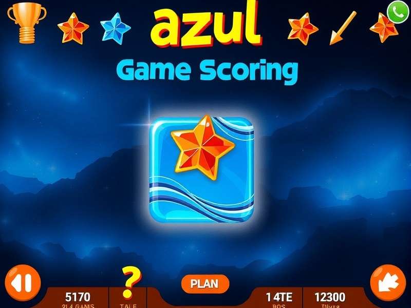 Azul board game scoring example showing tile placement strategy