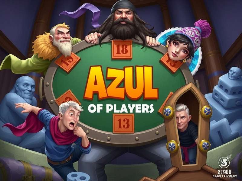 Comparative visual of Azul game boards at 2, 3, and 4 players showing tile density and patterns