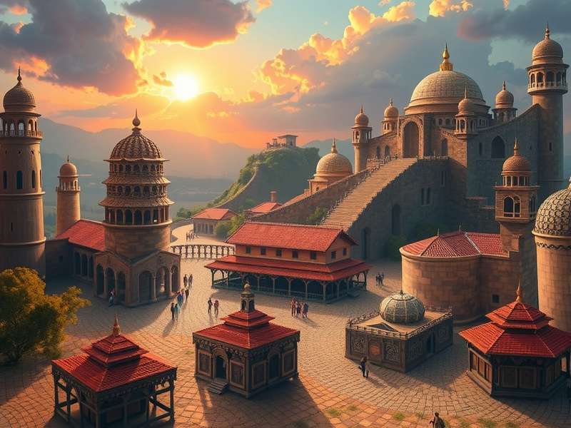 A family of different ages playing the Azul board game together, smiling and placing colorful tiles