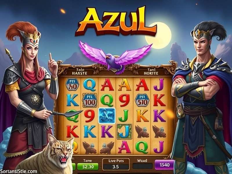 Colorful Azul game tiles arranged in strategic pattern