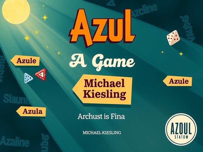 Azul board game tiles arranged on a wooden table with geometric patterns