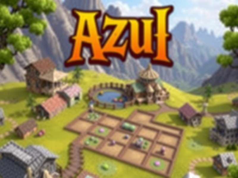 Azul board game setup with colorful tiles and player boards