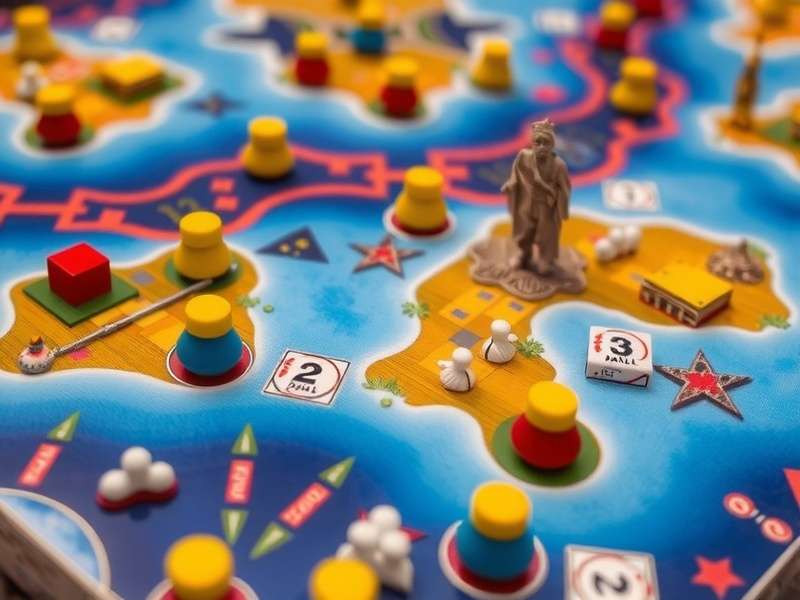 Azul Game Board Game – colorful mosaic tiles arranged in a stunning pattern on the table