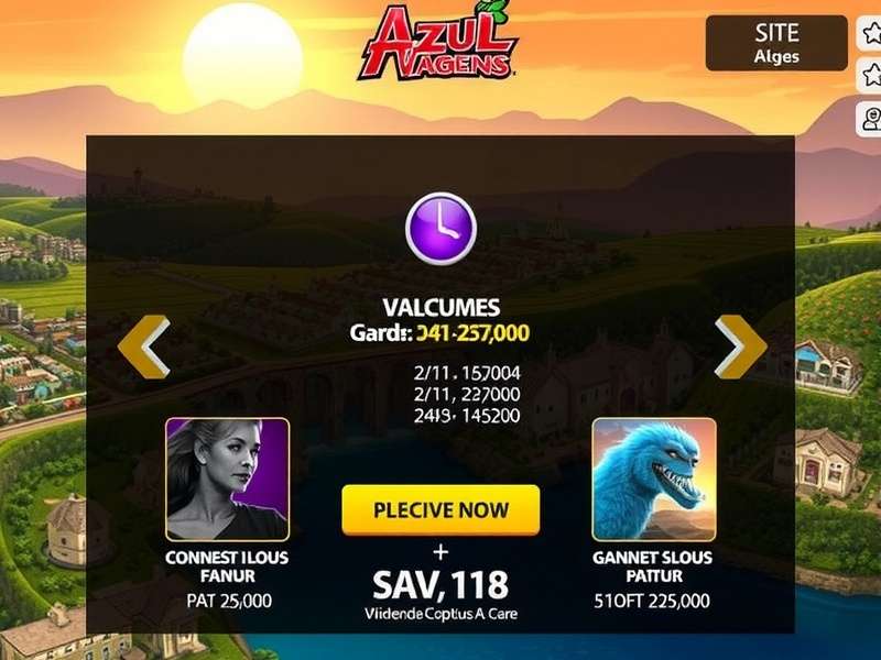 Azul Viagens – Travel and board game world with Azul tiles, map, and compass
