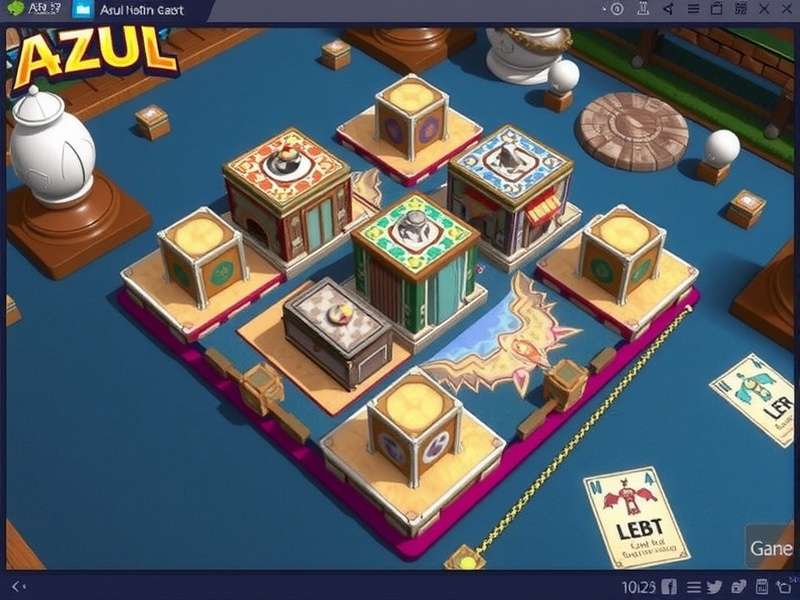 Azul game board with pattern lines and wall showing advanced tile placement strategy