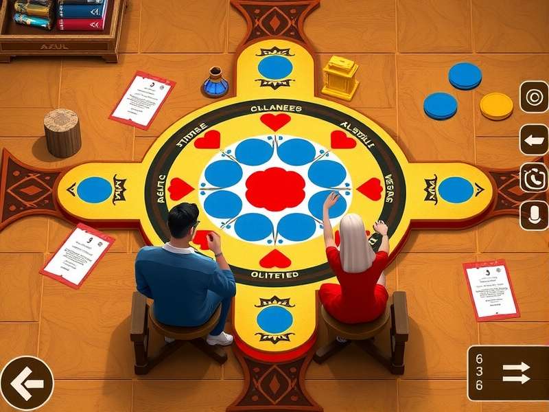 Azul board game setup with colorful tiles and player boards